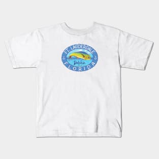 Ft. Lauderdale, Florida, Leaping Dolphin Kids T-Shirt